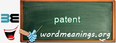 WordMeaning blackboard for patent